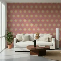 Geometric Sunburst Pink Wallpaper