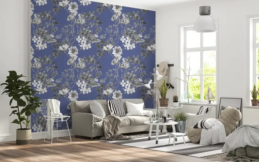 Botanical Sketch of the Vinca Wallpaper