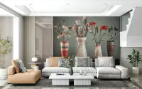 Floral Vases Wall Mural