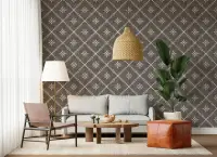 Dark Geometric Starburst Wallpaper