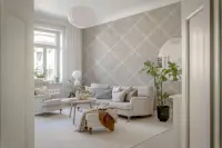 Subtle Geometric Dotted Trellis Wallpaper