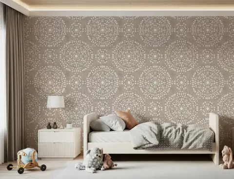 Geometric Dot Mandala Wallpaper