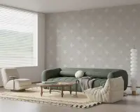 Neutral Geometric Starburst Wallpaper