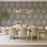 Geometric Octagon Pattern Dark Bark Wallpaper 1