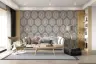 Geometric Octagon Pattern Dark Bark Wallpaper 4