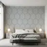 Geometric Hexagon Pattern Grey Wallpaper 1