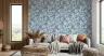 Seashell and Coral Patterned Blue Wallpaper 5