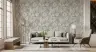 Greige Nautical Shells and Coral Branch Wallpaper 2