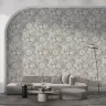 Greige Nautical Shells and Coral Branch Wallpaper 3