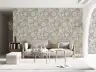 Greige Nautical Shells and Coral Branch Wallpaper 1