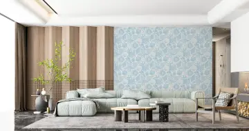 Seashell and Coral Blue Wallpaper