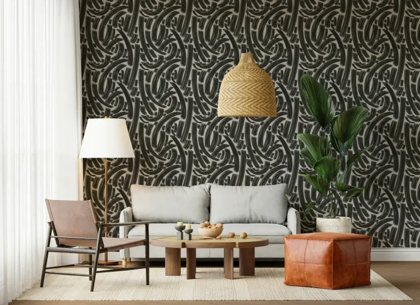Bold Lines Pattern Wall Mural -2955747
