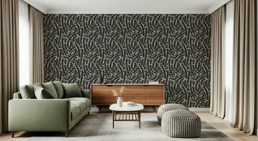 Bold Lines Pattern Wall Mural -2955747