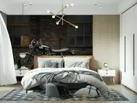 Classic Motorcycle Brick Wall Mural