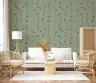 Sage Green Bird and Floral Trail Wallpaper 3