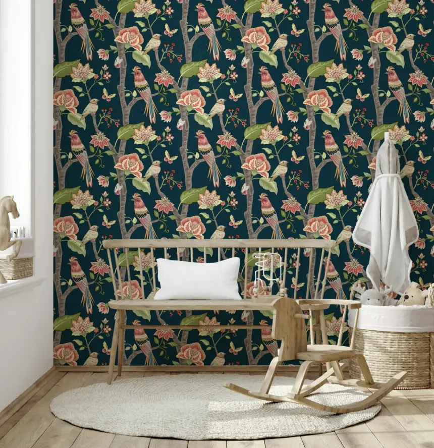Botanical Birds Wallpaper -3076498