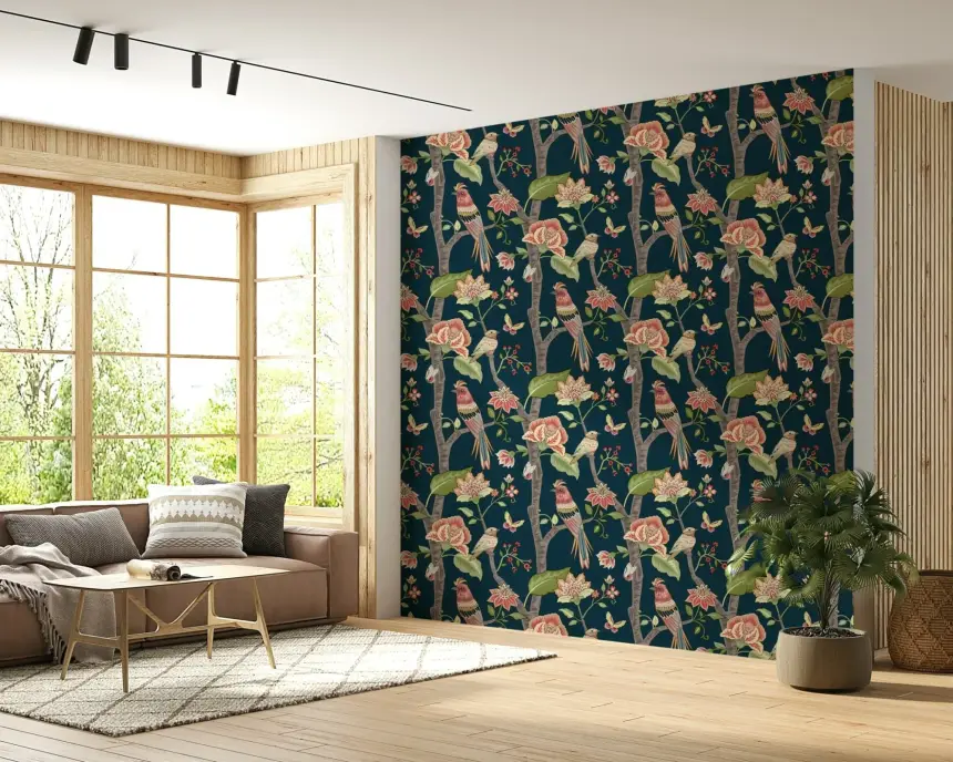 Botanical Birds Wallpaper -3076498