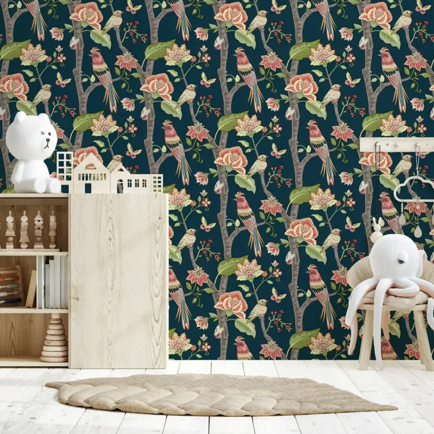 Botanical Birds Wallpaper -3076498