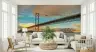 Dramatic Twin Bridges Sunset Wall Mural 2