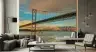 Dramatic Twin Bridges Sunset Wall Mural 3