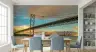 Dramatic Twin Bridges Sunset Wall Mural 4