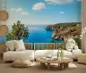 Azure Coastal Cliffs Scenic Wall Mural 4