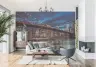 Deep Blue Sky Brooklyn Bridge City Lights Wallpaper Mural 4