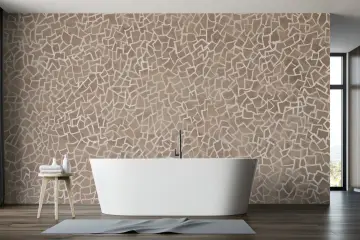 Earthy Brown Abstract Geometric Textured Wallpaper