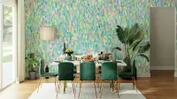Vibrant Pastel Brushstroke Abstract Wall Mural
