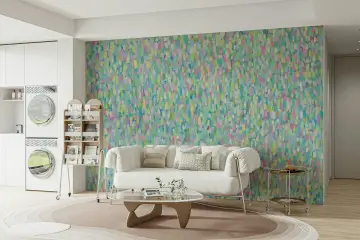 Vibrant Pastel Brushstroke Abstract Wall Mural