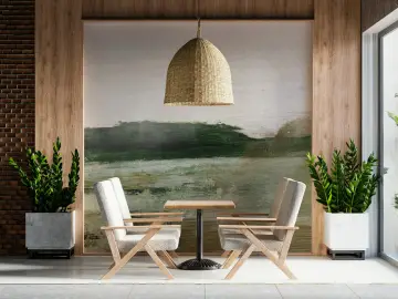 Abstract Horizon Brushstroke Wall Mural