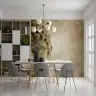Spiritual Buddha Sculpture Wall Mural in Earthy Tones 2