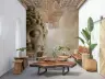 Spiritual Buddha Sculpture Wall Mural in Earthy Tones 4