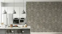 Whimsical Bunny Floral Wallpaper