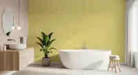Modern Butter Yellow Linen Texture Wallpaper