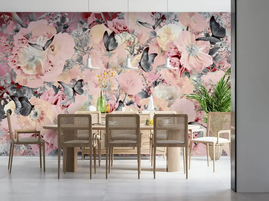 Butterfly Blooms Wall Mural -2620663