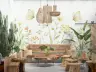 Serene Watercolor Butterflies and Wildflowers Wall Mural 5