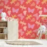 Vibrant Butterfly and Dragonfly Pattern Wallpaper 3