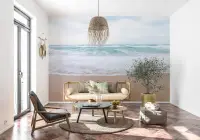 Tranquil Beach Waves and Sandy Shore Wall Mural