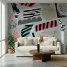 Modern Abstract Collage Wall Mural 1