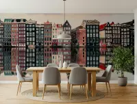 European Canal City Reflections Wall Mural