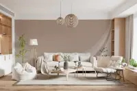 Modern Subtle Wave Textured Beige Wallpaper
