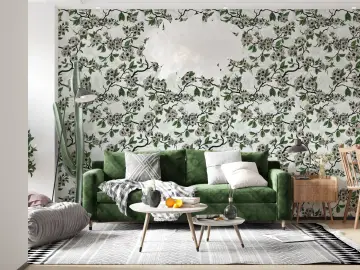 Elegant Cherry Blossom Botanical Wallpaper