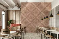 Contemporary Brown Geometric Diamond Wallpaper