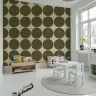 Textured Olive Green Circles Pattern Wallpaper 2