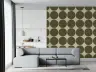 Textured Olive Green Circles Pattern Wallpaper 1