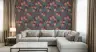 Artistic Peach and Maroon Leaf Botanical Wallpaper 3