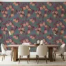 Artistic Peach and Maroon Leaf Botanical Wallpaper 1
