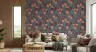 Artistic Peach and Maroon Leaf Botanical Wallpaper 5