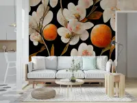 Artistic Citrus Bloom Wall Mural